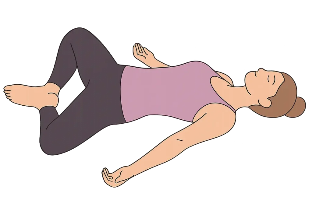 ejercicios somaticos de mujer en supta baddha konasana